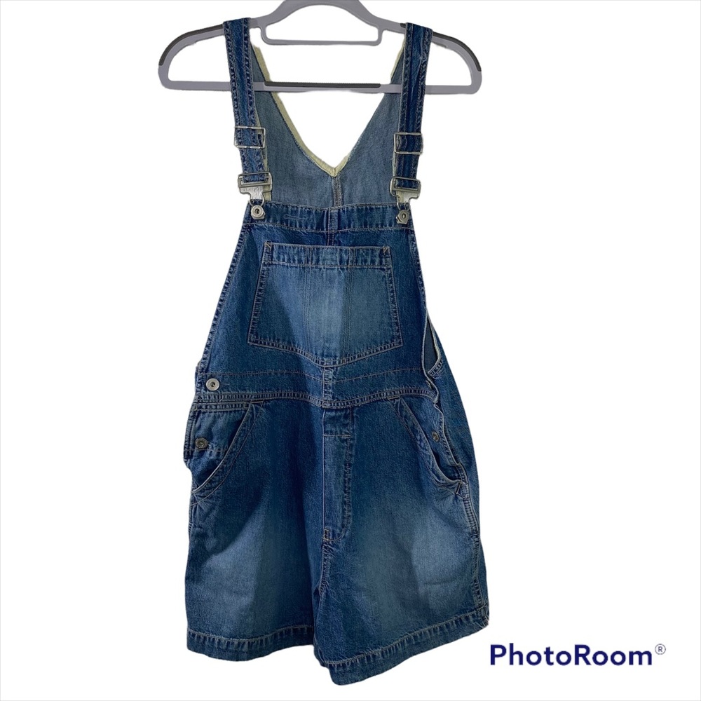 VINTAGE GAP Jean Short Overalls Y2K